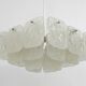Very large square chandelier J.T. Kalmar with frosted glass panels, Austria, 1960s.