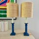 Pair of "Blue Sky" ceramic lamps, 1970