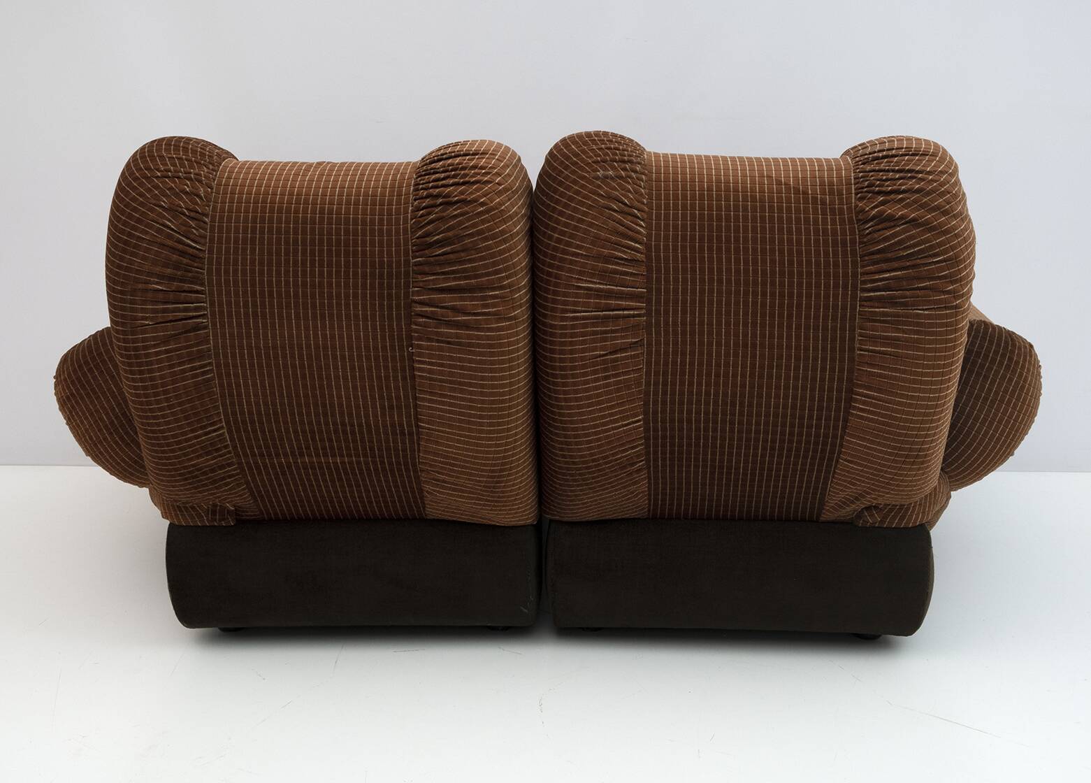 Space Age Italian Velvet Modular Sofa, 1970s