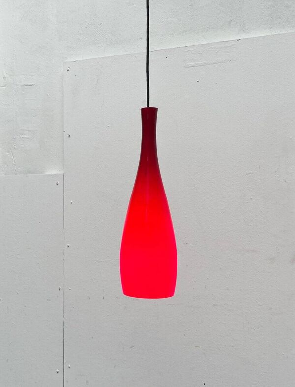 Lampe suspension en verre modèle Bang danoise du milieu du siècle par Jacob E. Bang pour Fog & Mørup et Holmegaard, années 1960