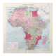 Old Africa map 43x43cm from 1950