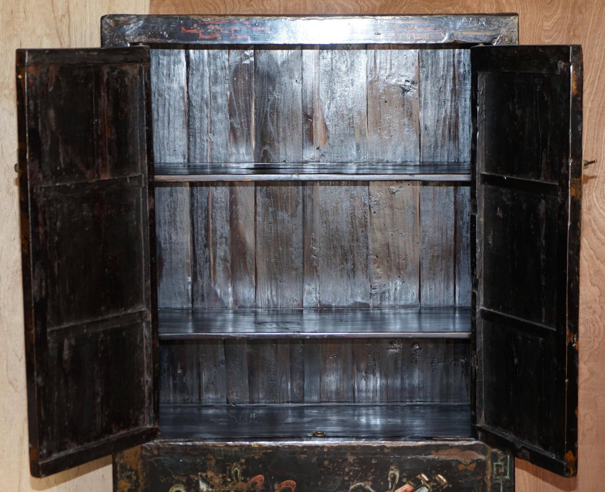 Antique Chinese wedding buffet hand-painted circa 1800