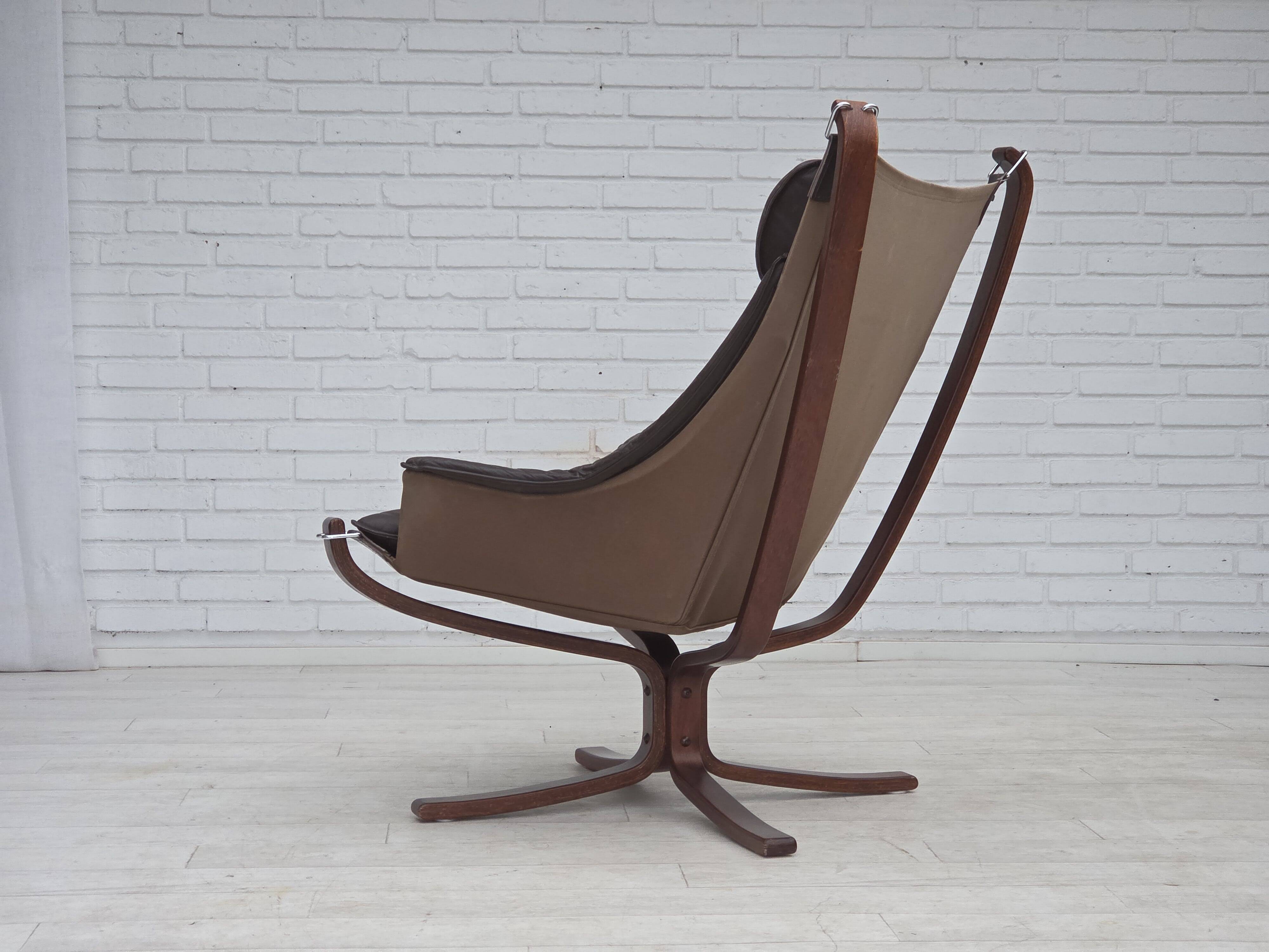 1970s, Norwegian design by Sigurd Ressel, lounge chair model "Falcon".
