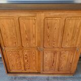 Authentique grand meuble rangement classeur Vintage en bois massif