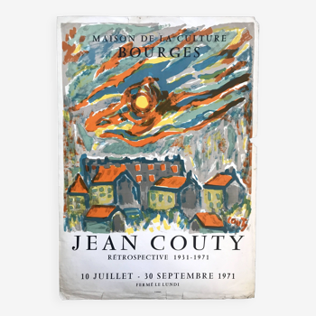 Jean couty (after), maison de la culture bourges, 1971. original poster in mourlot lithograph
