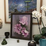 Still life bouquet of flowers oil painting