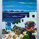 Huile sur toile paysage grecque
