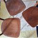 Set of 3 antique wooden bistro chairs