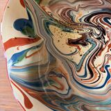 Glazed ceramic plate signed