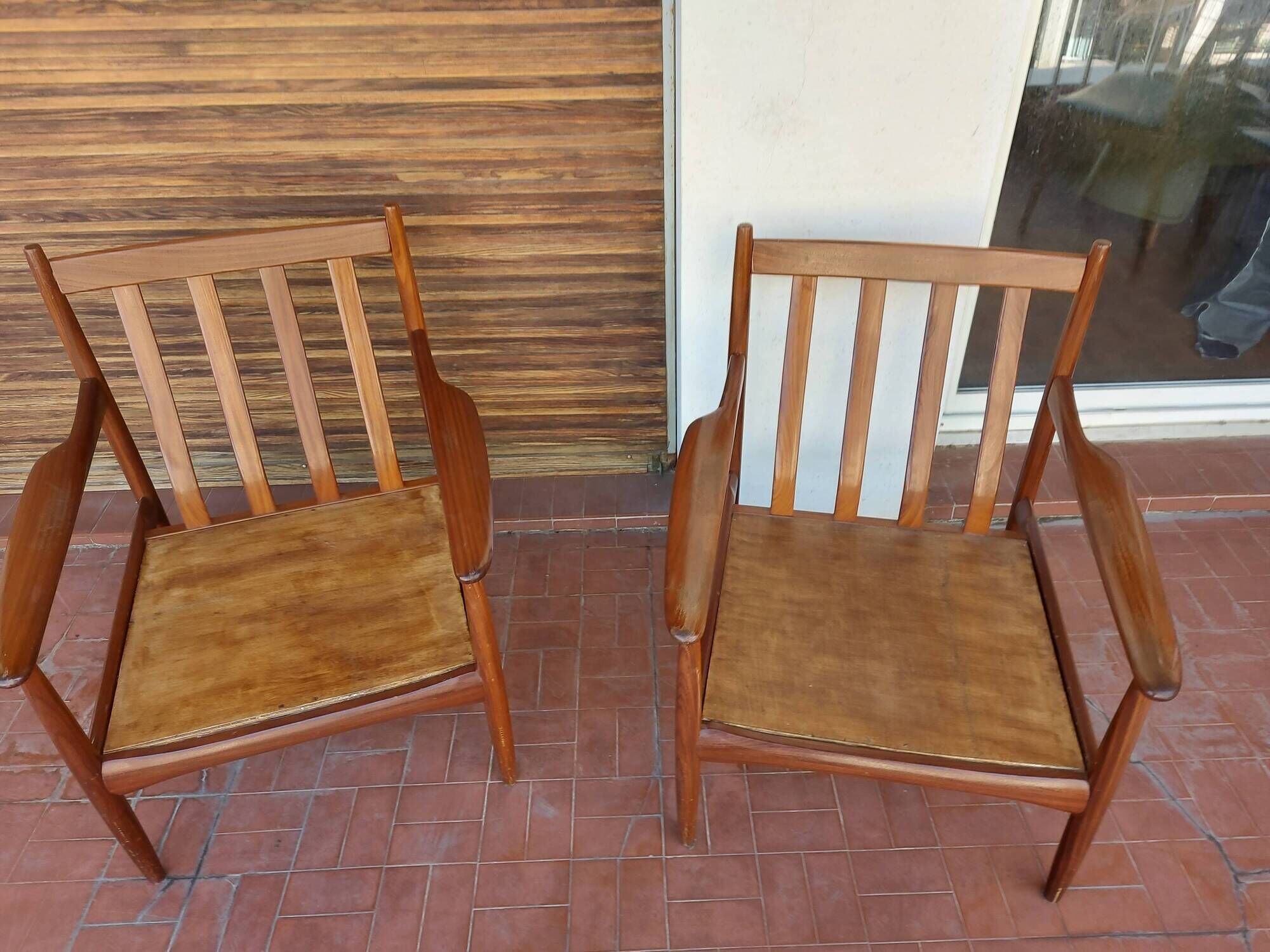 Scandinavian armchair Grete Jalk in teak, 50