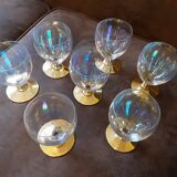 Set of 8 crystal water glasses