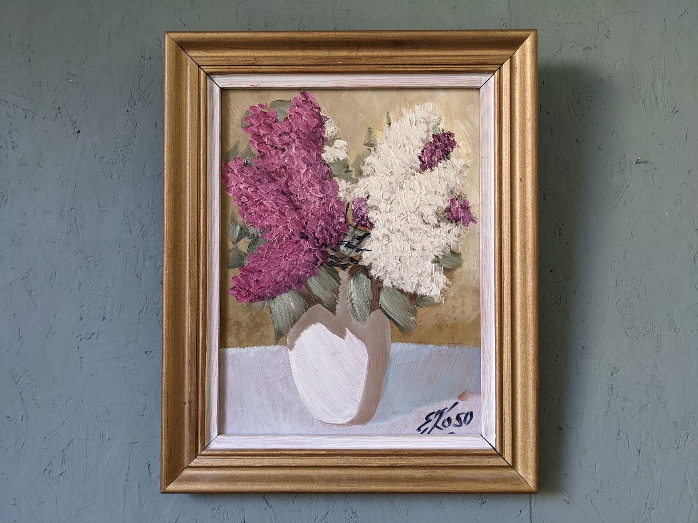 Still life painting Swedish mid century