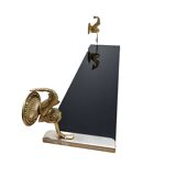 Vintage French Glass Bathroom Shelf, 1960s