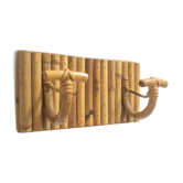 Portemanteau rotin et bambou vintage