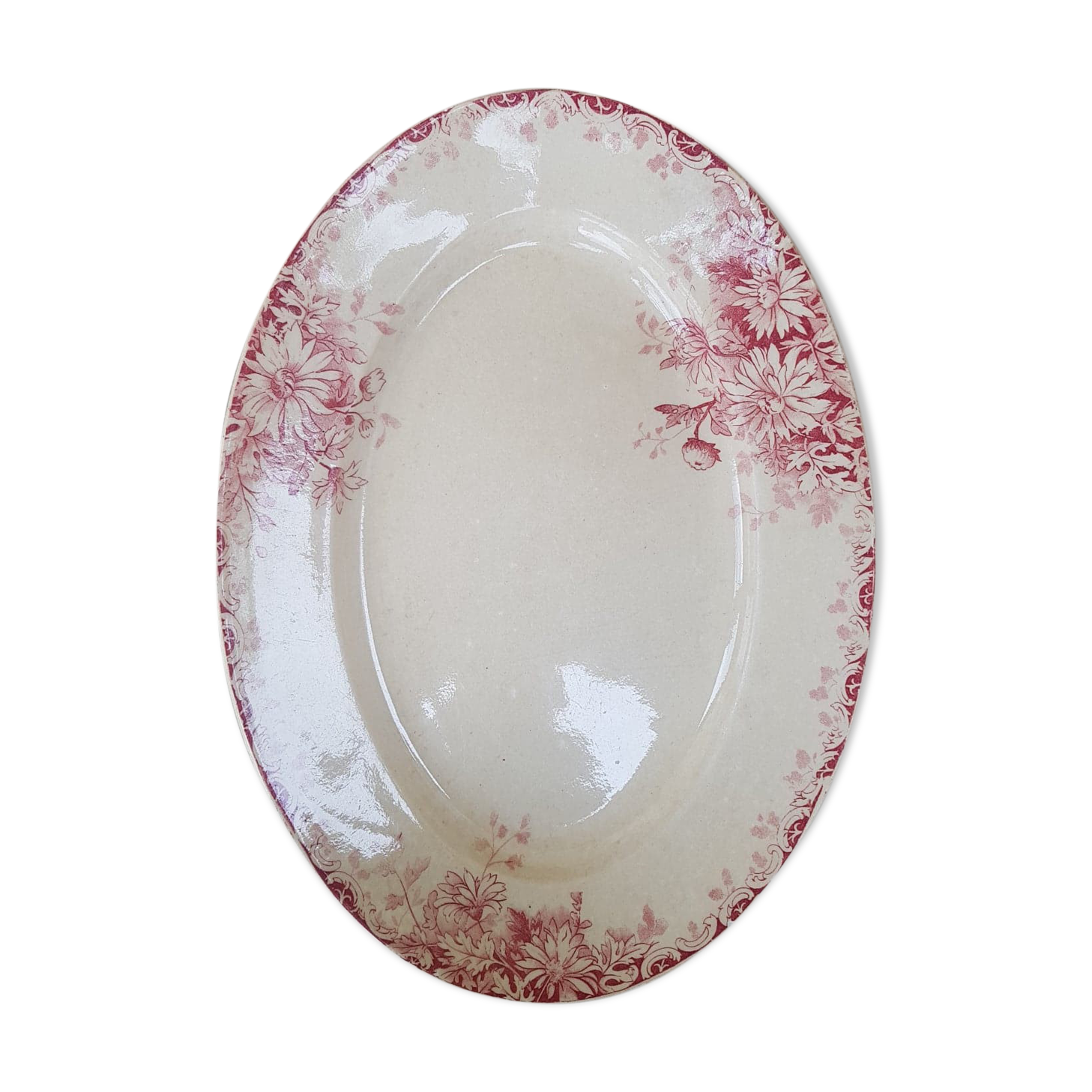 Flat Oval Gien model Autumn Flowers