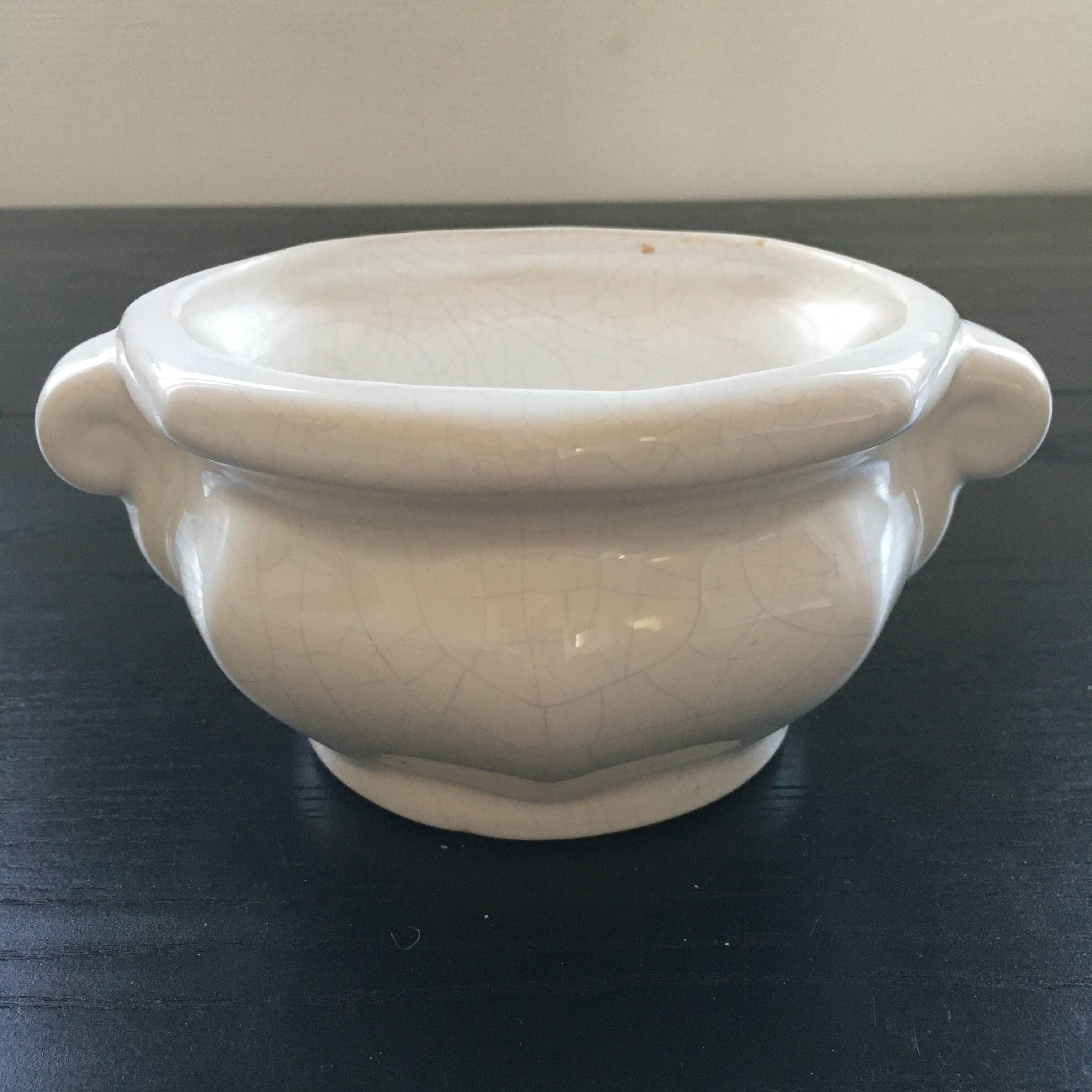 Cracked earthenware planter