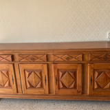 Vintage 4-door sideboard in solid wood