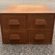 Oak craft cabinet with 4 drawers