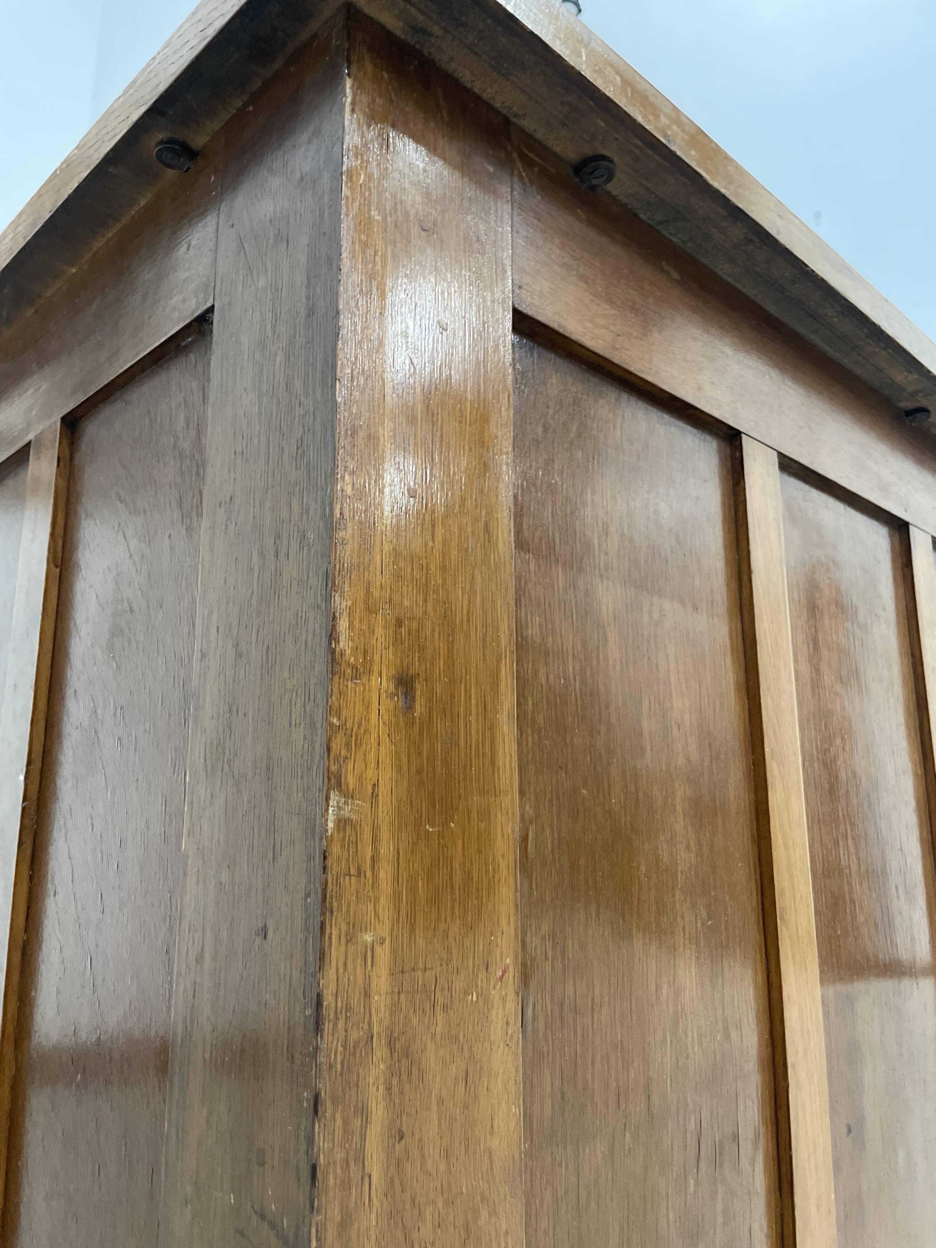 Oak and veneer counter or desk