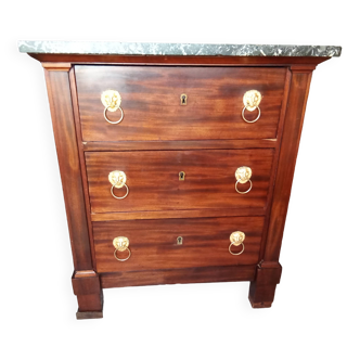 Cuban mahogany chest of drawers Return from Egypt Empire early 19th century