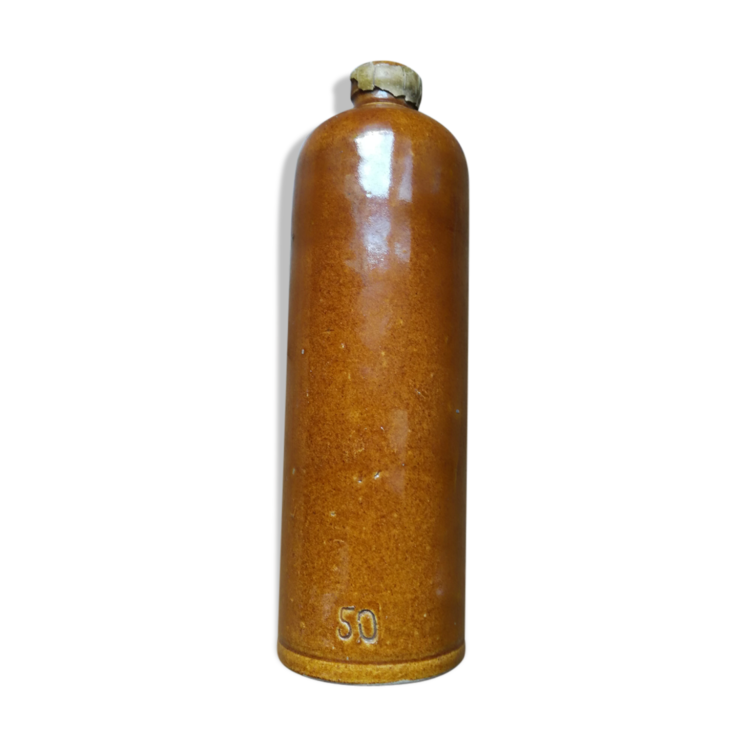 Bouteille en grès émaillé vintage