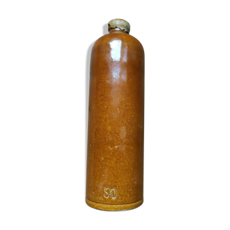 Vintage enamelled stoneware bottle