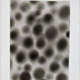 Dessin abstrait 8 noir et au blanc au fusain