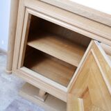 Mid-century blonde french credenza