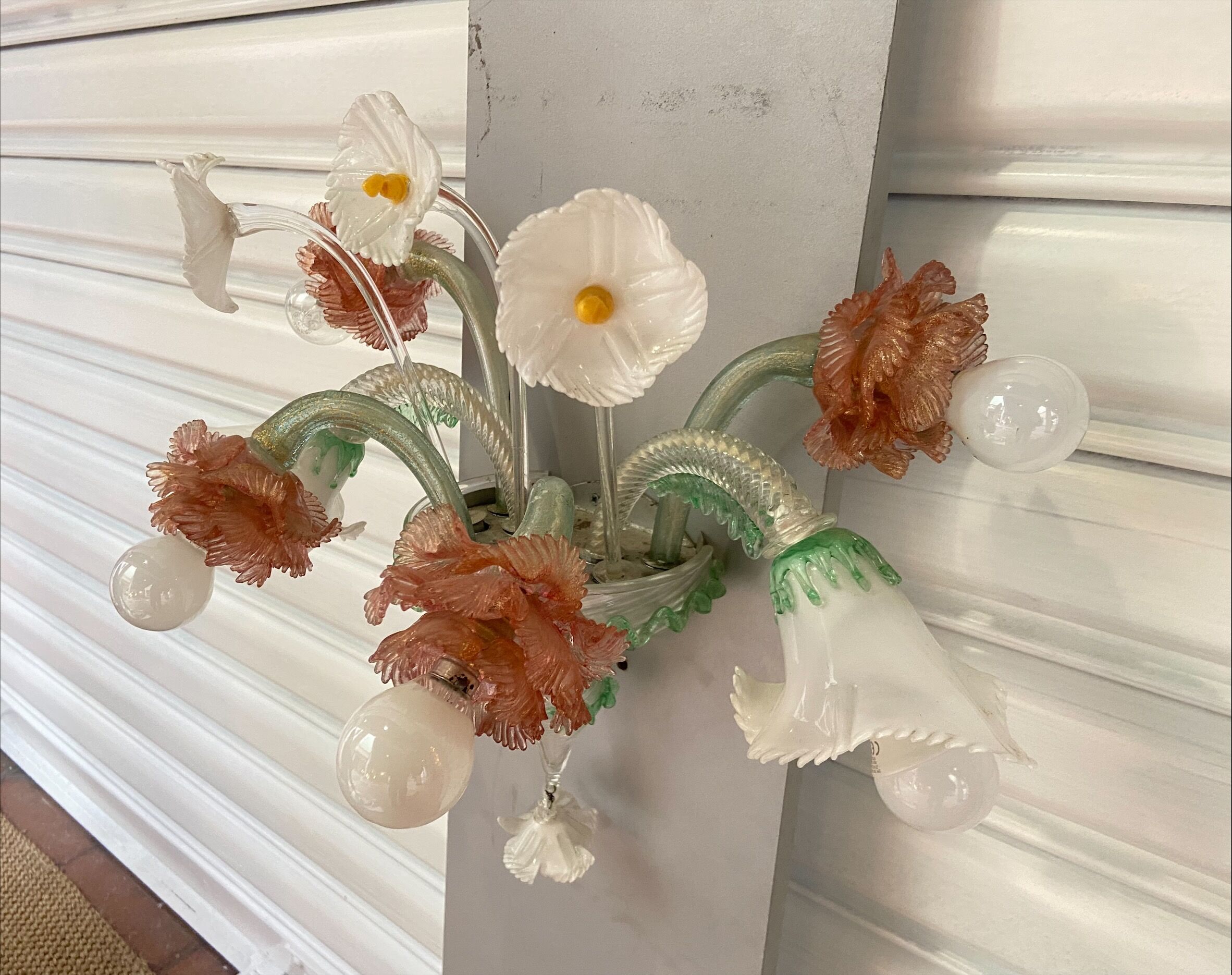 Wall lamp "Flowers" in Murano glass - 60s