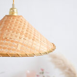 Vintage wicker pendant lamp