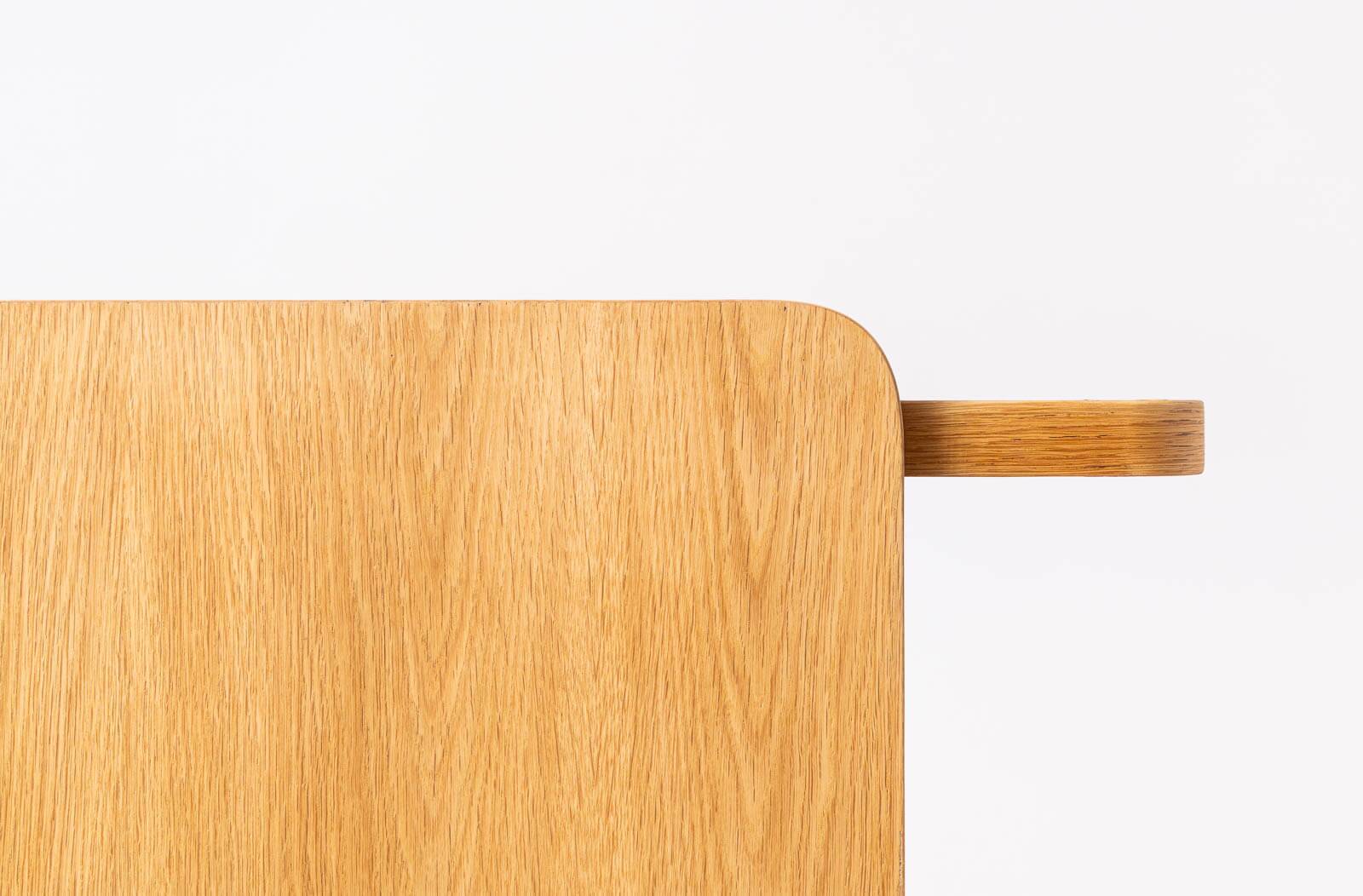 Postmodern Desk, Writing Table by Bohumil Landsman, Oak Veneer, 1970s