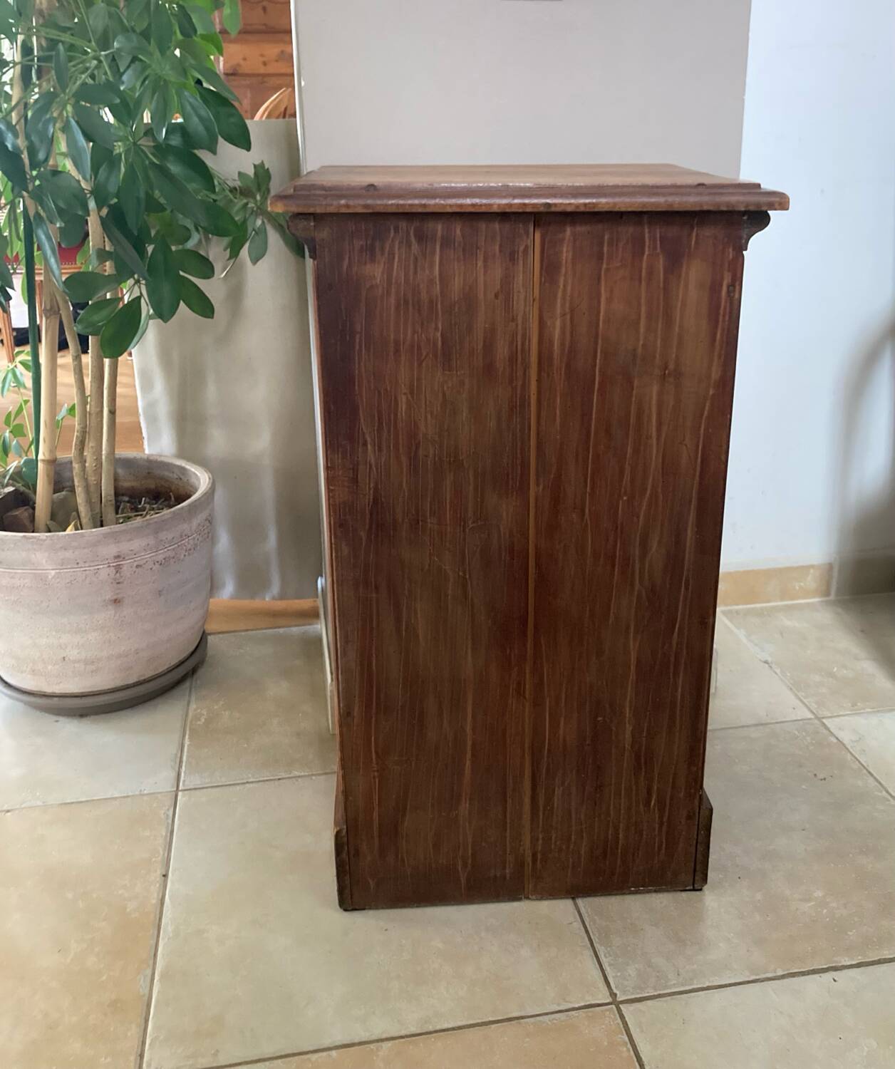 19th century solid wood bedside table