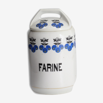 Ancien pot de farine en céramique