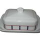 Beurrier basque porcelaine bleu et rouge