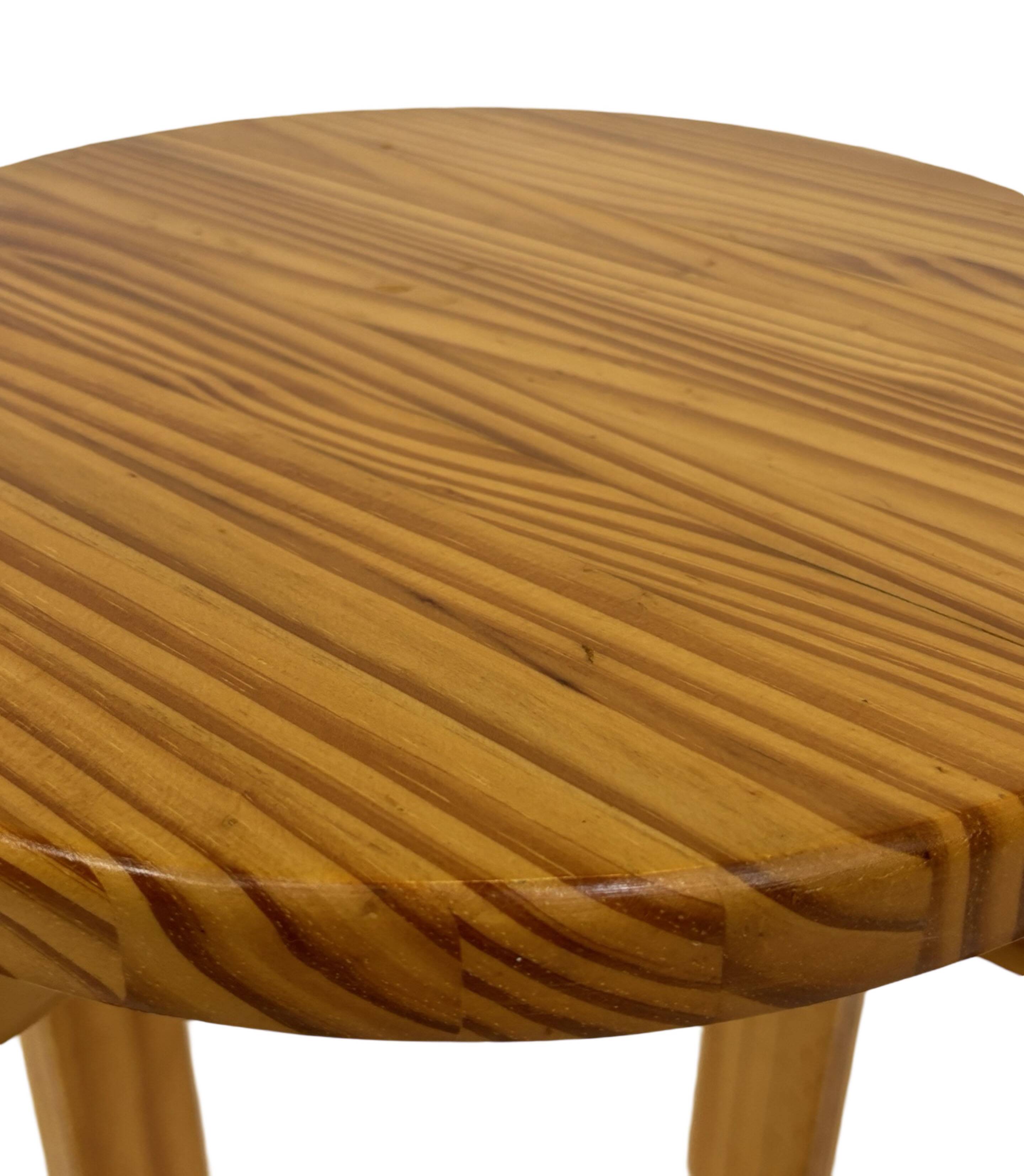 Mid century pinewood stool, 1960s minimalistic design
