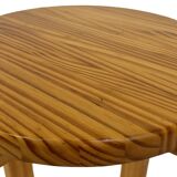 Mid century pinewood stool, 1960s minimalistic design