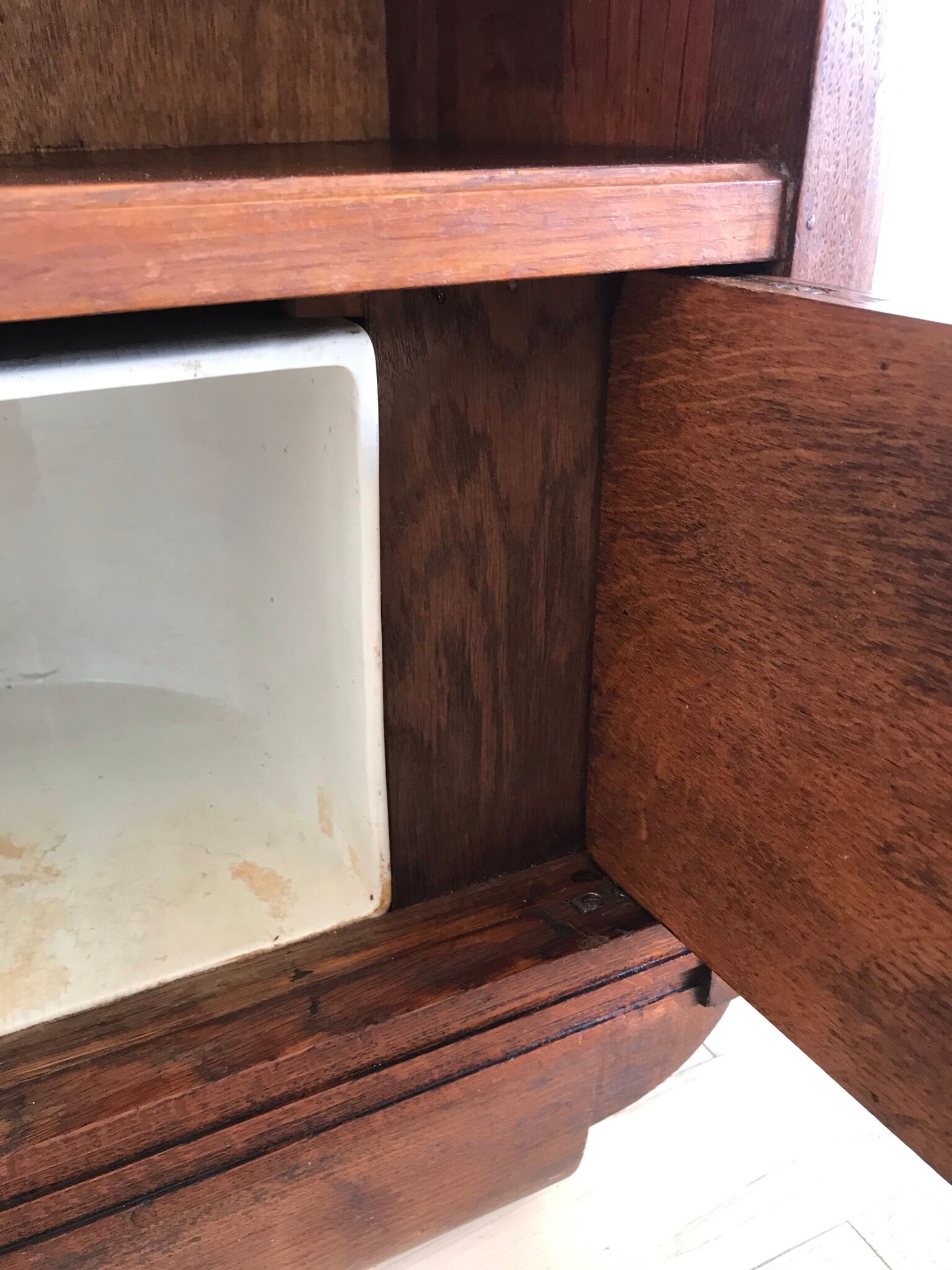 Night table / vintage bedside table tray marble marble veined Bordeau art deco year 30