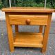 Solid pine bedside table with drawer 1990