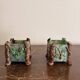 Antique Cache Pot Planter Barbotine Earthenware Enamelled Majolica