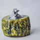 Green alabaster lighter by Romano Bianchi, Italy, 1970