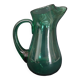 20th century green glass pitcher