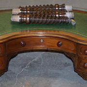Military Campaign Kidney Desk Regency by Gillow's of Lancaster with Brass Gallery