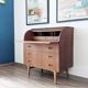 Bureau secrétaire à cylindre teck midcentury