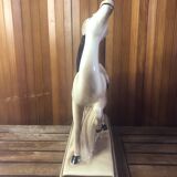 Old statue charles lemanceau antelope ceramic art deco vintage #a376