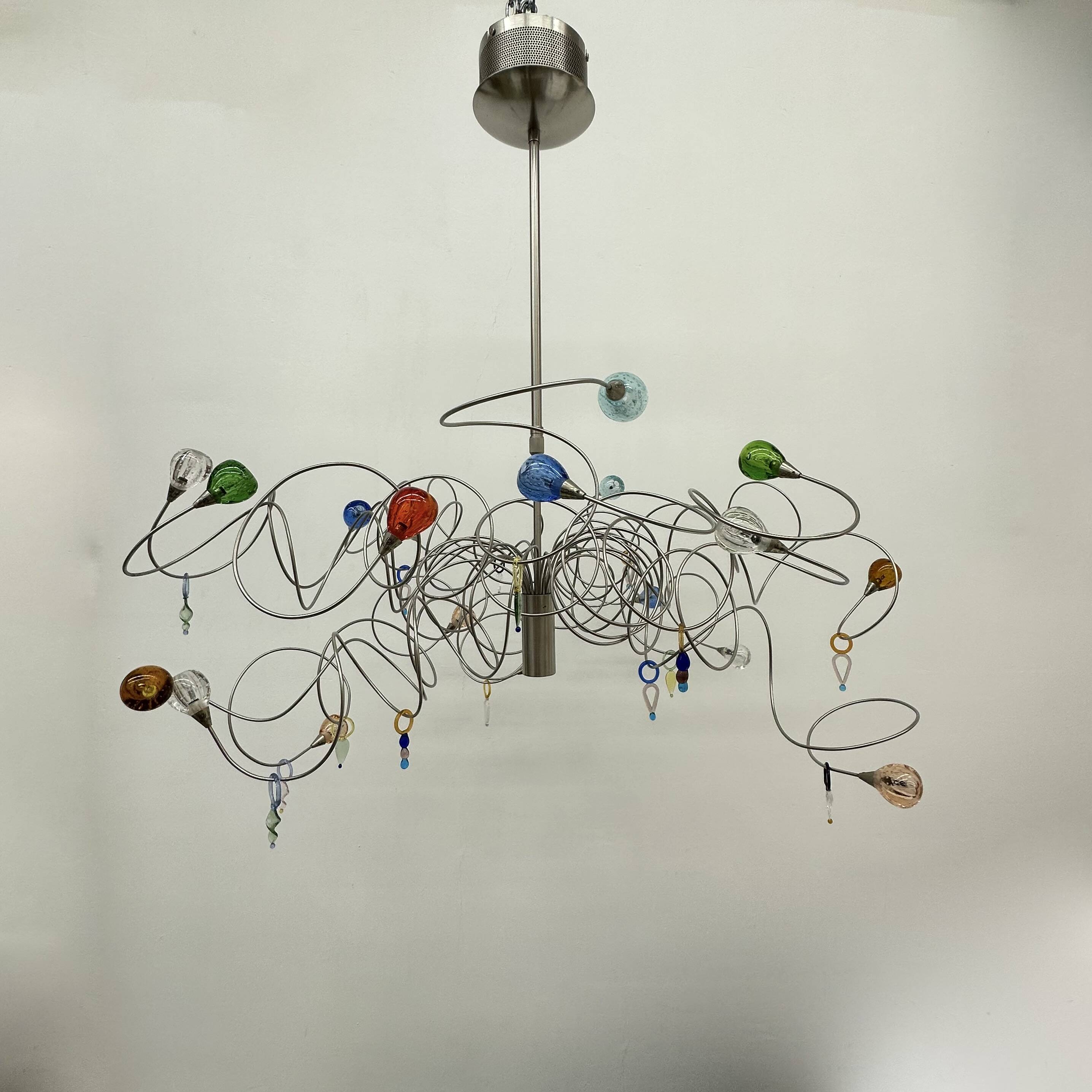 Harco Loor style Strawberry design hanging lamp , 1990’s