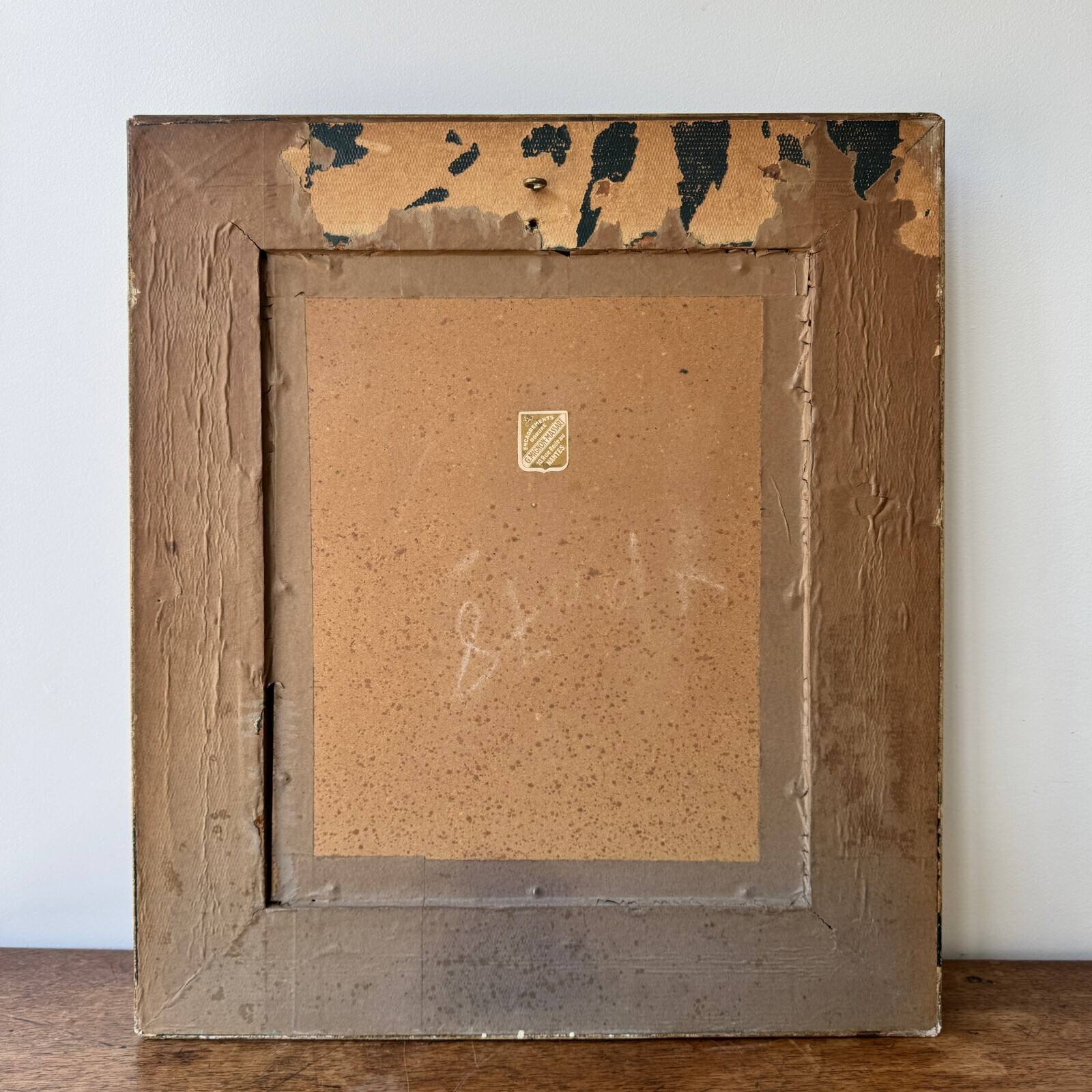 Watercolor still life bouquet of flowers 19th century by LA Rigault