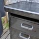 Strafor desk in brushed metal