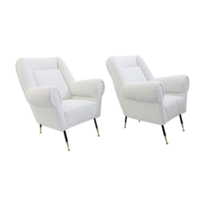 Paire de fauteuils italiens