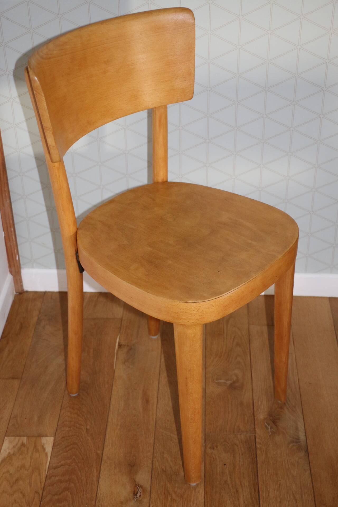 Série de 3 chaises bistrot 1950