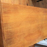 Vintage rattan wood chest of drawers